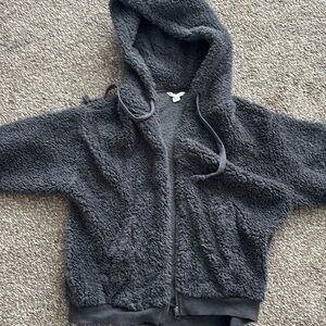 American eagle fuzzy jacket small great condition.